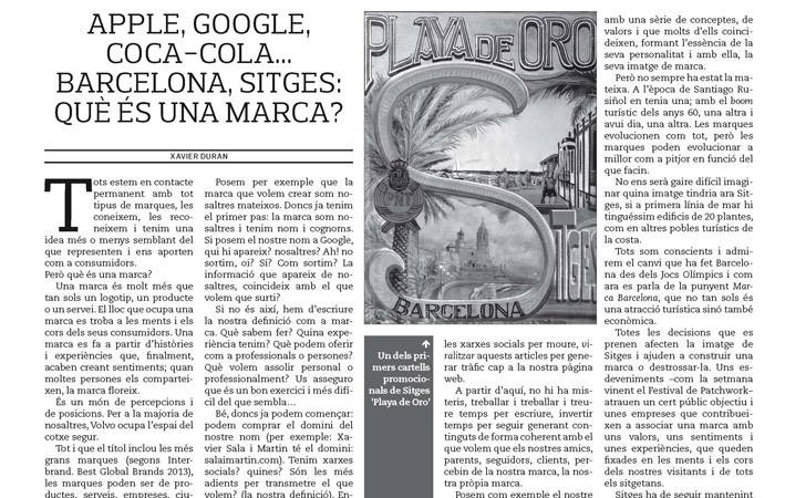 Eco de Sitges. Article Xavier Duran