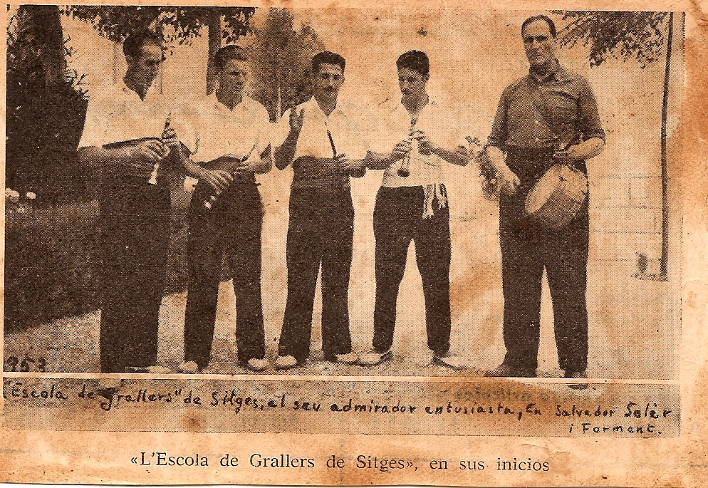 1951 Primera colla de l'escola grallers de Sitges